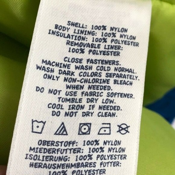 Lands End Jacket Hooded Blue Removable Liner M - Picture 10 of 12